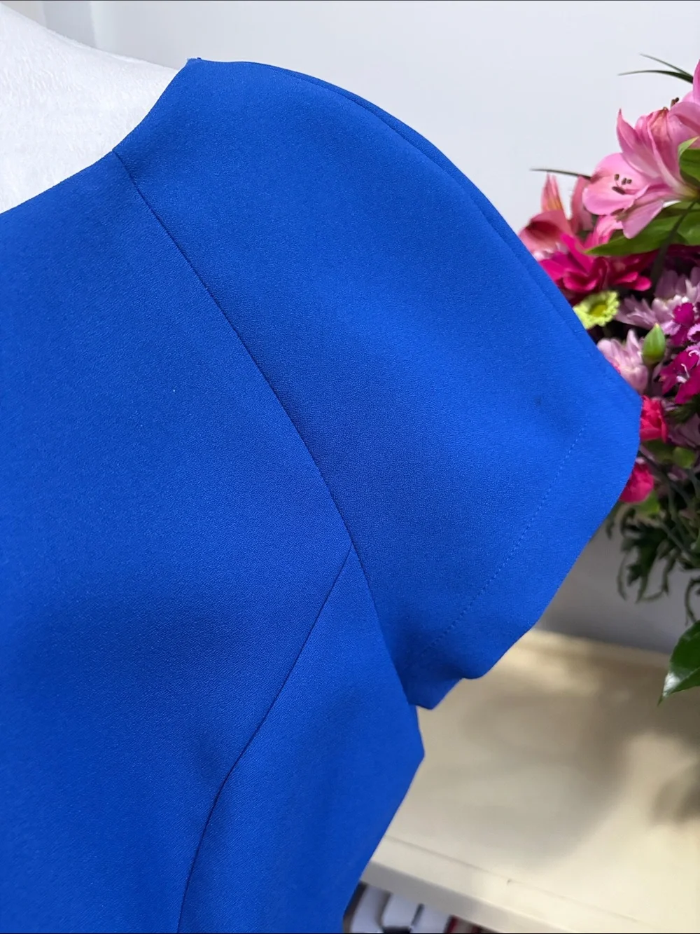 J. Crew Cobalt Blue Cap-Sleeve Sheath Dress
